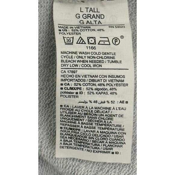 Old Navy Active Large Tall Gray Drawstring Neck Drape Terry Activewear Cardigan - Picture 3 of 7